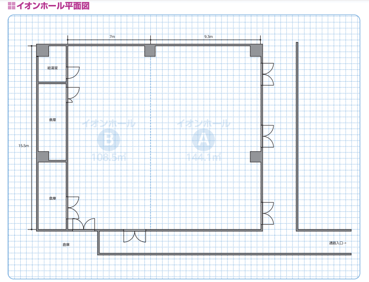 2F イオンホールABの図面・フロアマップ1