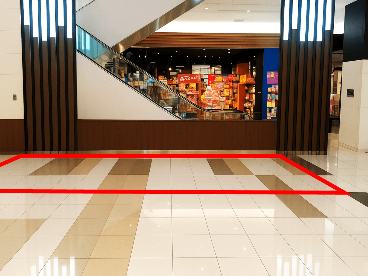 1F 北側エスカレーター横 口福堂前
