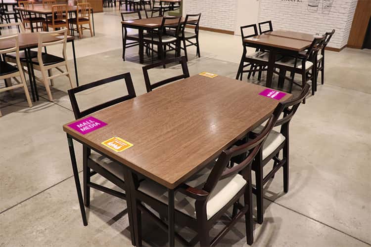 フードコートステッカー