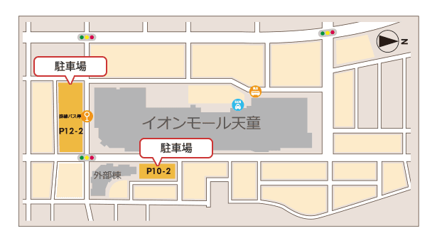 P10-2 外部棟北側駐車場の図面・フロアマップ