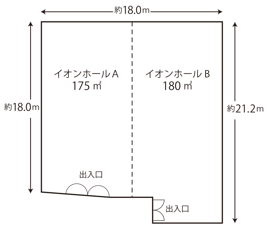 イオンホールの図面・フロアマップ1