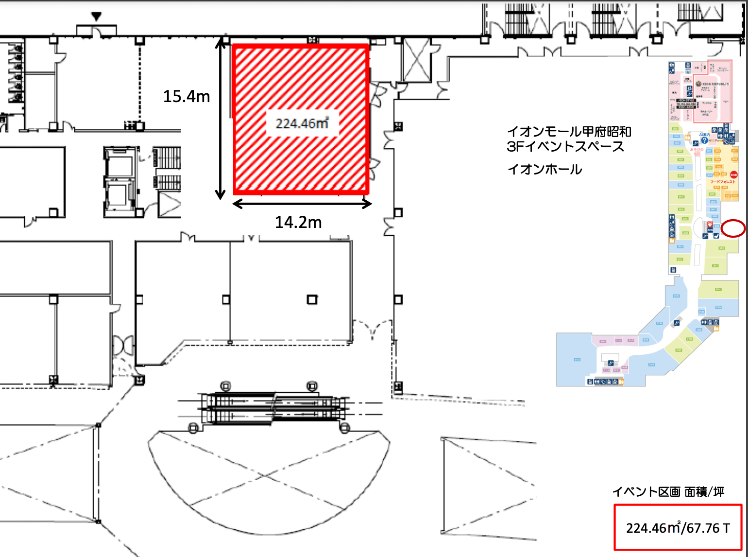 イオンホールの図面・フロアマップ