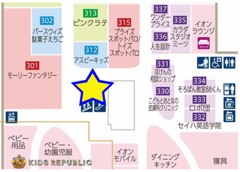 3階南側階段横の図面・フロアマップ