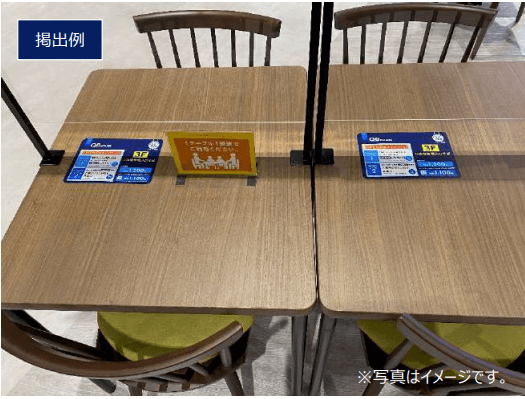 モール内広告 フードコートテーブルシール