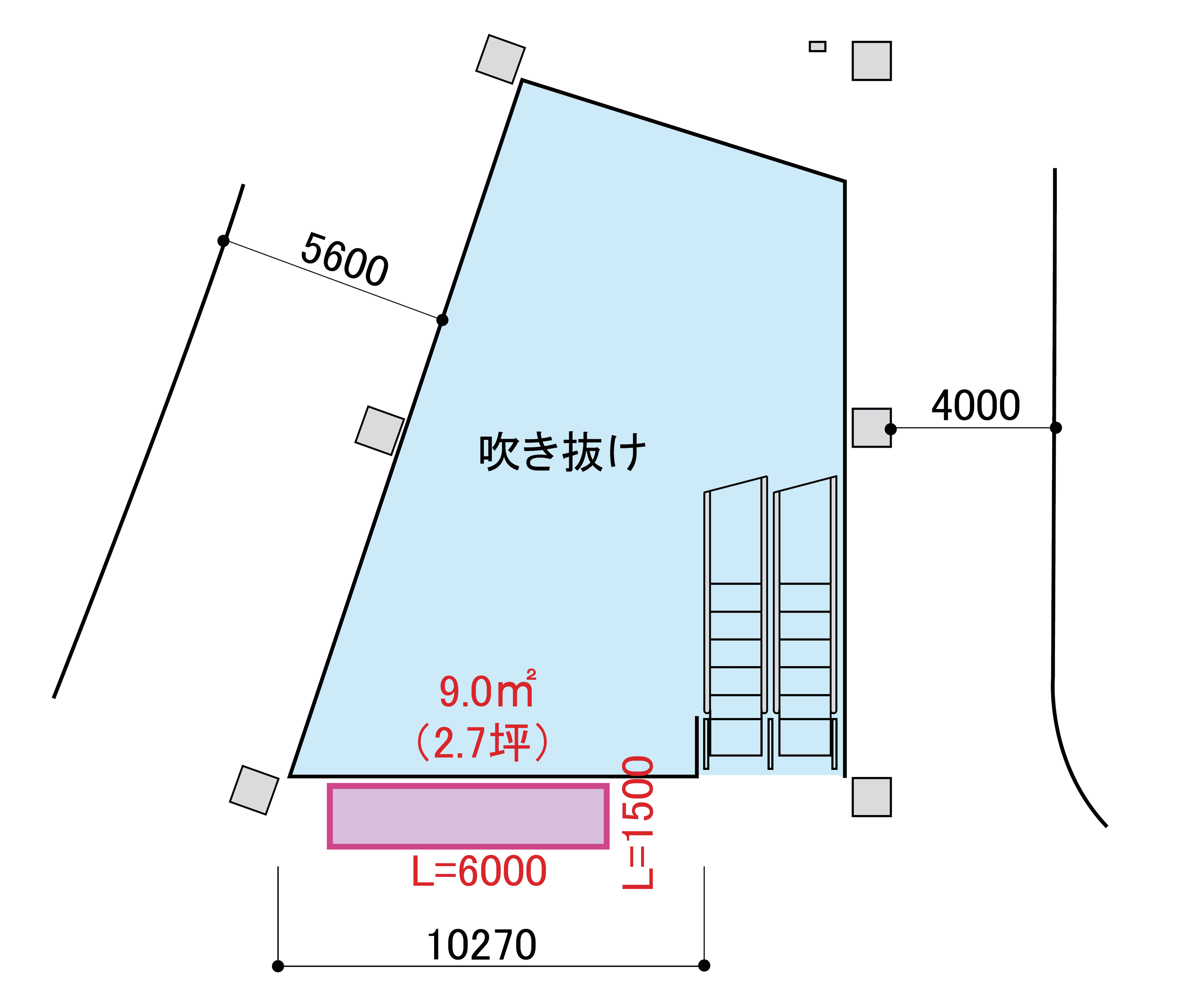 晴庭3F グローバルワーク前の図面・フロアマップ