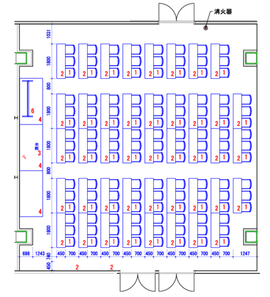 風庭2F イオンホールの図面・フロアマップ