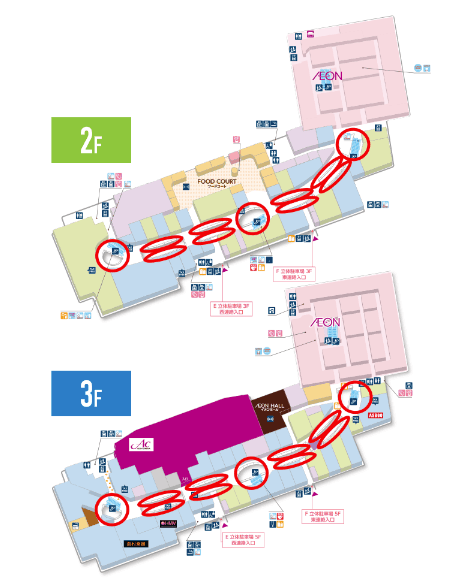 モール内広告 吹き抜けガラスの図面・フロアマップ