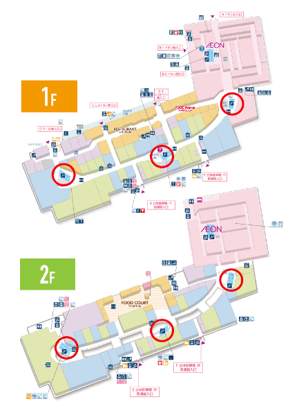 モール内広告 エスカレーターの図面・フロアマップ