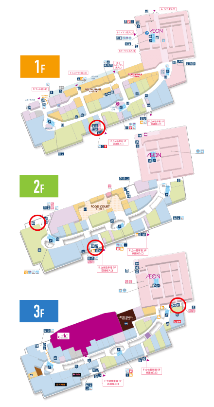 モール内広告 授乳室の図面・フロアマップ