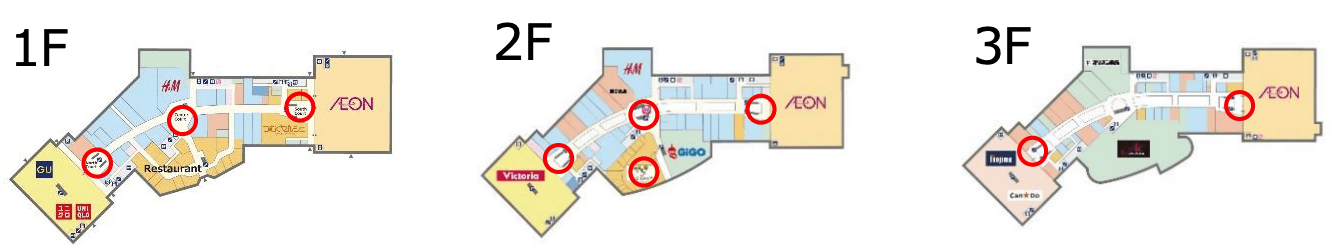 モール内広告 柱巻き1