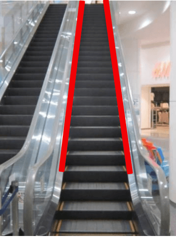 モール内広告 エスカレーター(足もと帯)