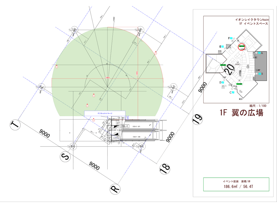 1F 翼の広場の図面・フロアマップ