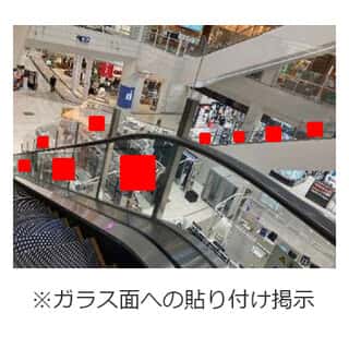 モール内広告 エスカレーター側面