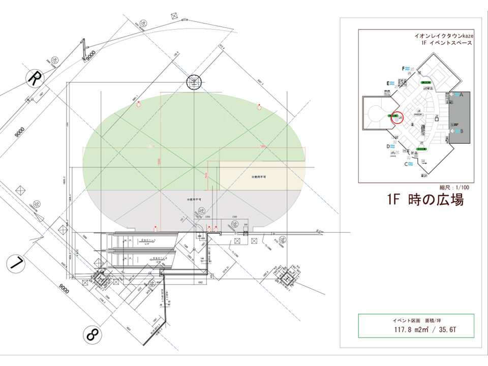 1F 時の広場の図面・フロアマップ