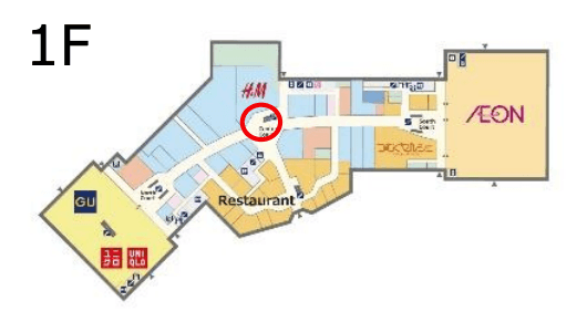 モール内広告 大型サイネージ CMの図面・フロアマップ