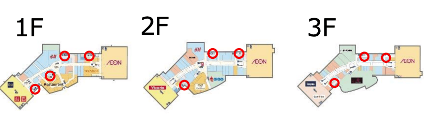 モール内広告 化粧室鏡1