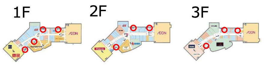 モール内広告 トイレ(個室扉内側)の図面・フロアマップ