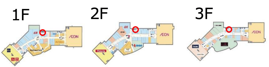 モール内広告 授乳室の図面・フロアマップ