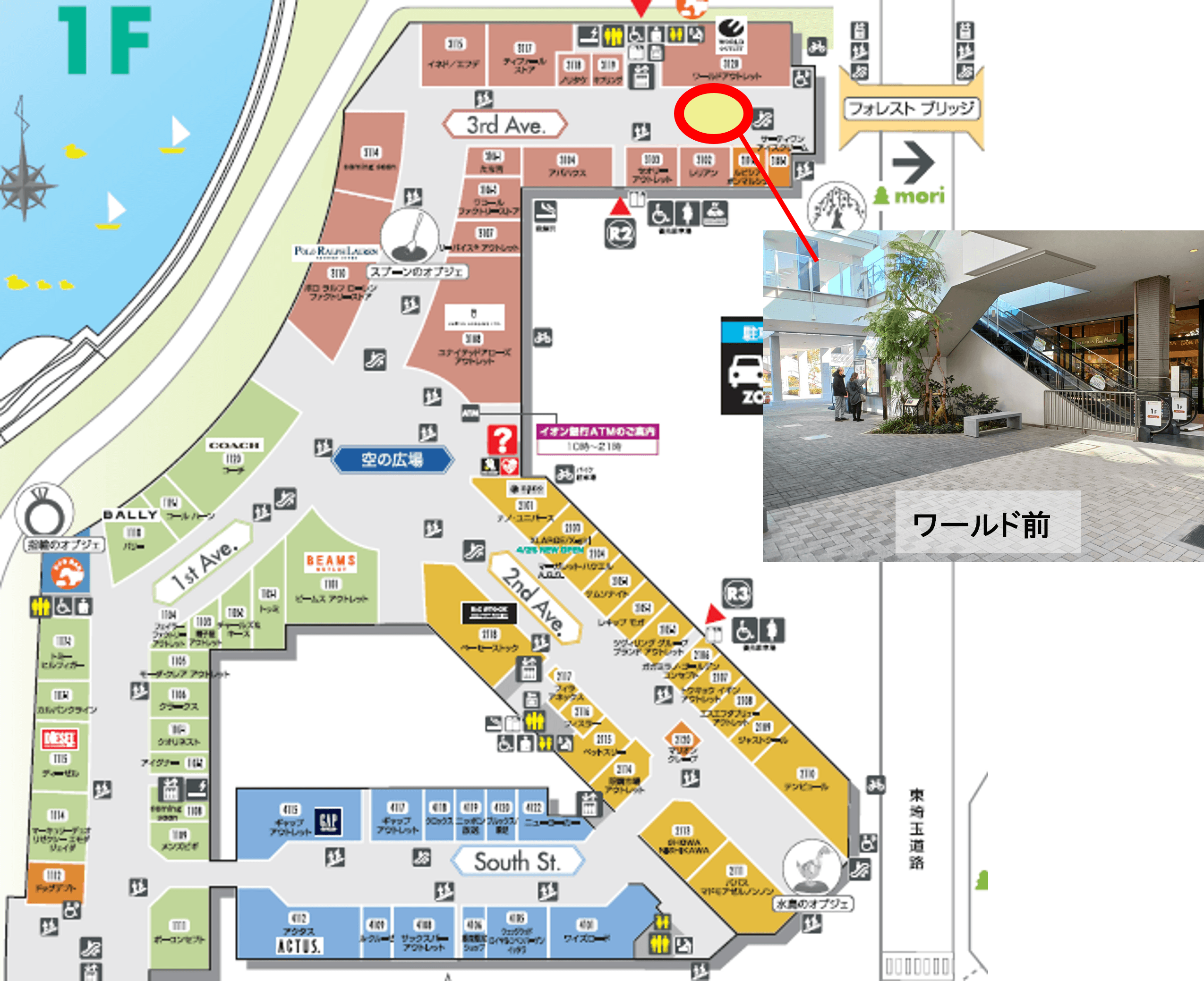3rd Ave.1F(ワールド アウトレット前)1