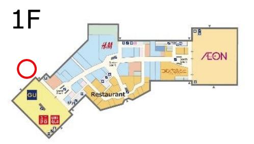 モール内広告 ノース西 通路屋根の図面・フロアマップ