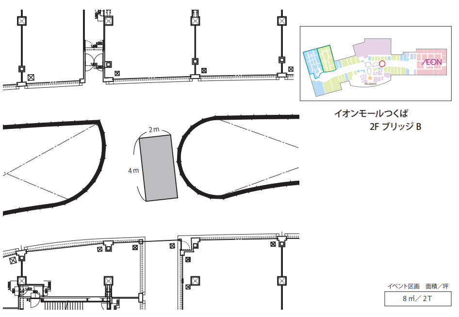 2FブリッジB(ジュエリーツツミ前)の図面・フロアマップ1
