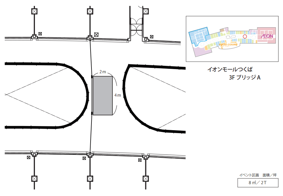 3FブリッジA(ゲンキキッズ前)の図面・フロアマップ1
