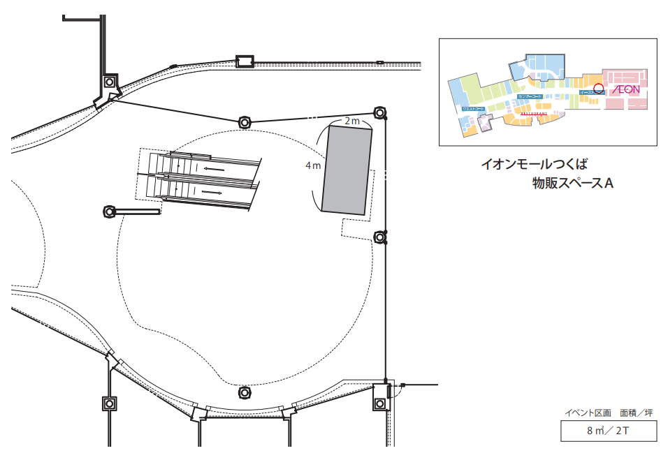 物販スペースA(イオン前)の図面・フロアマップ1