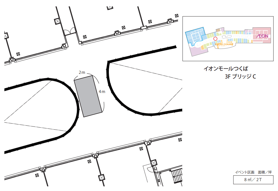 3FブリッジC(フォルムフォルマ前)の図面・フロアマップ1