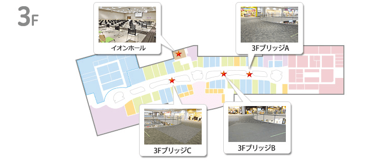 3FブリッジC(フォルムフォルマ前)の図面・フロアマップ