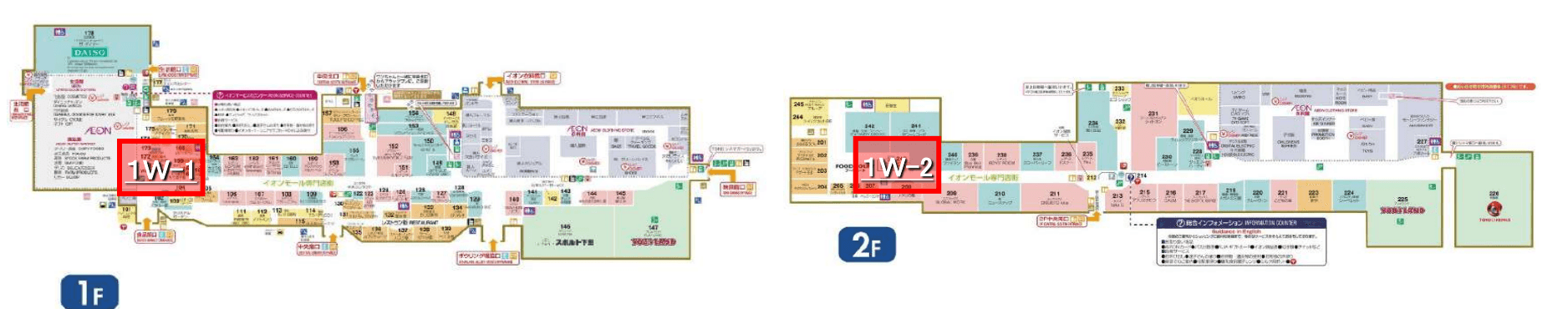 モール内広告 柱巻きの図面・フロアマップ