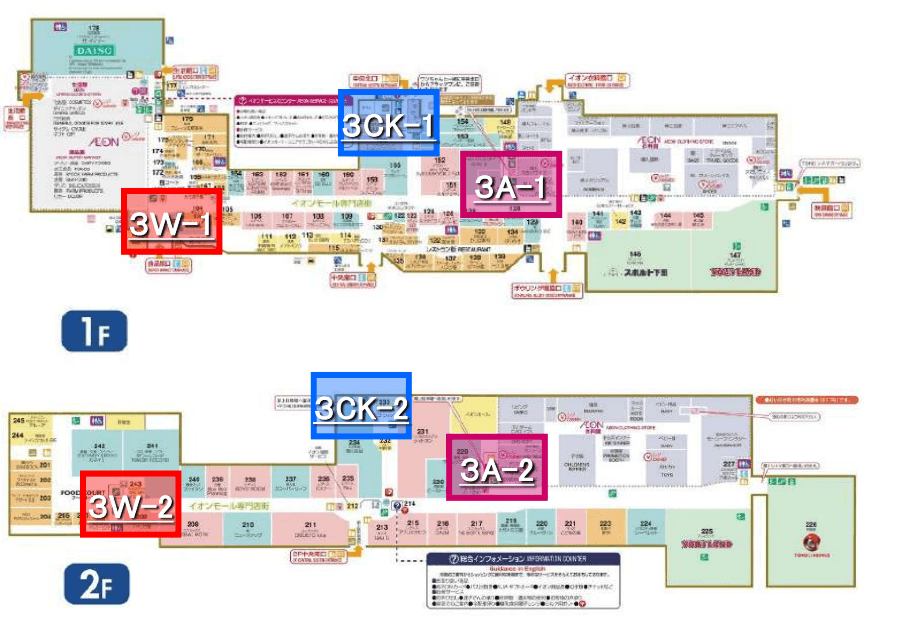 モール内広告 エレベーターの図面・フロアマップ