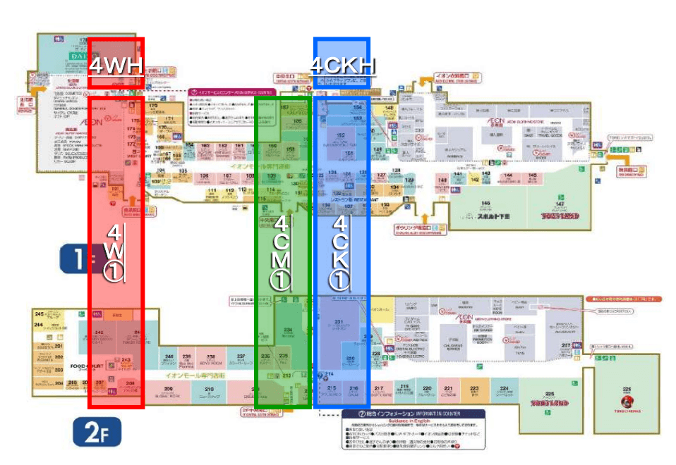 モール内広告 エスカレーターの図面・フロアマップ