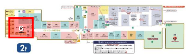 モール内広告 フードコートの図面・フロアマップ