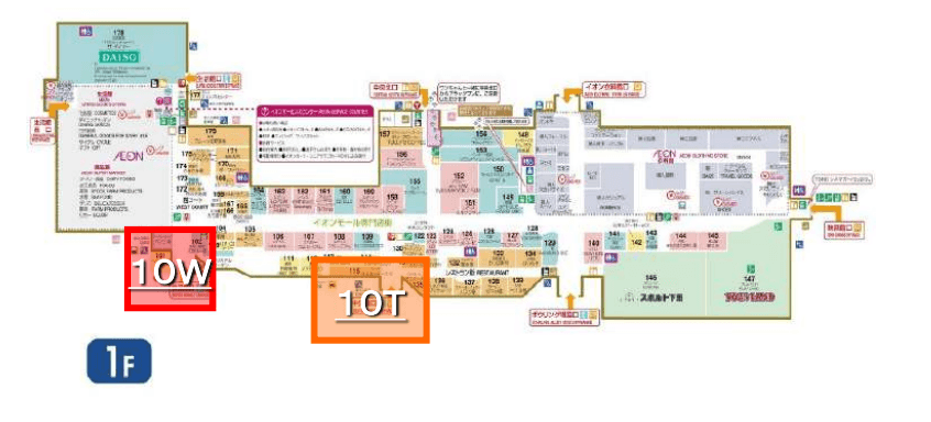 モール内広告 出入口柱の図面・フロアマップ