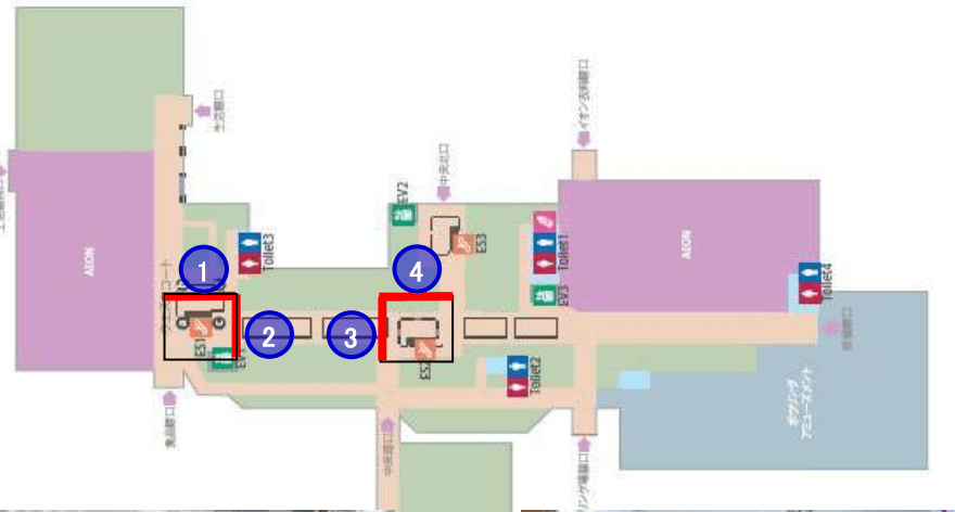 モール内広告 横断幕の図面・フロアマップ1