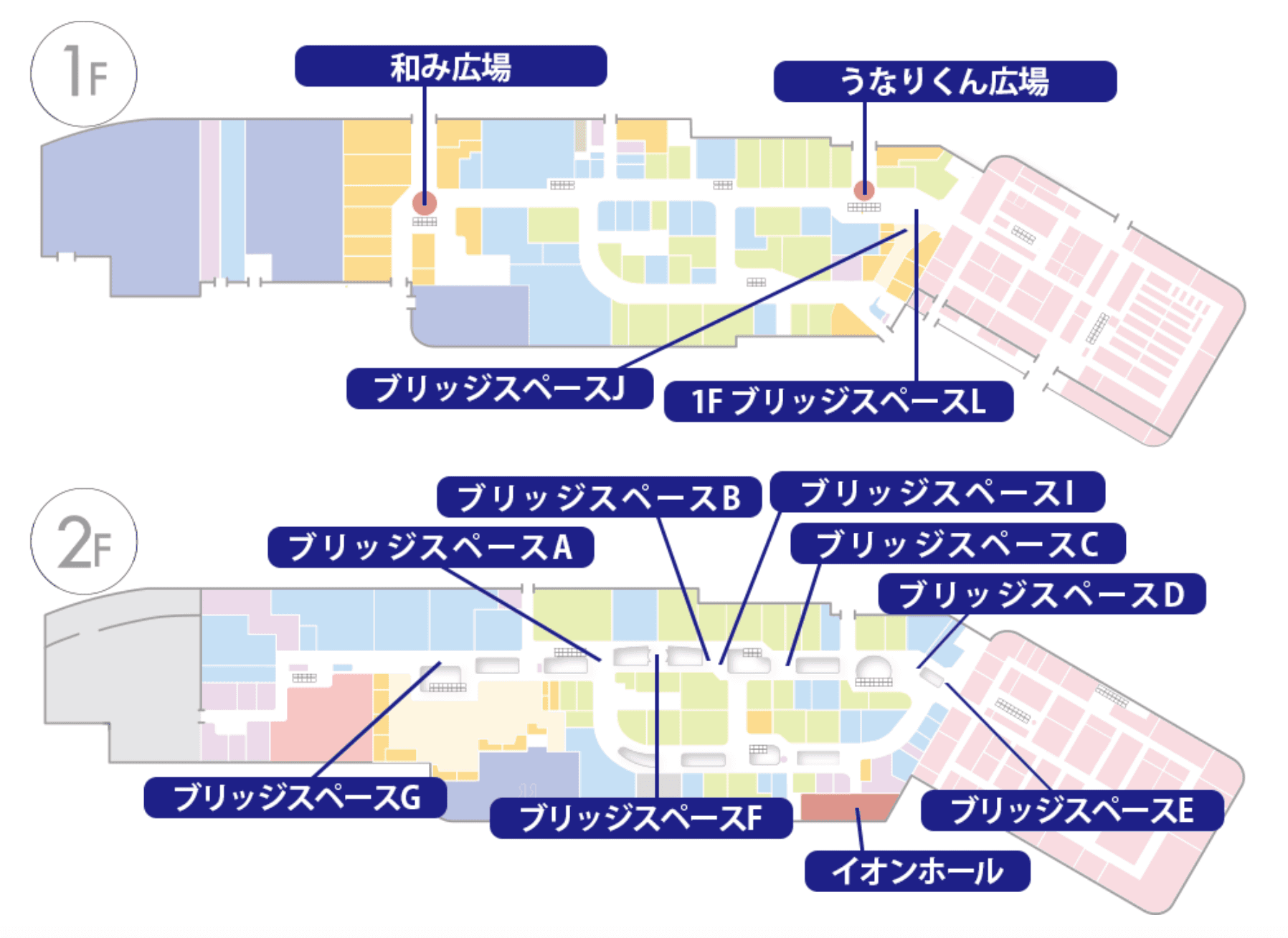 イオンスタイル前(ブリッジスペースE)の図面・フロアマップ1