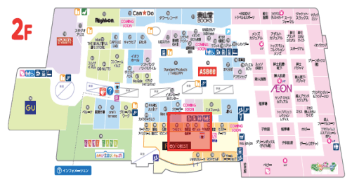 モール内広告 フードコートテーブルの図面・フロアマップ