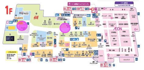 モール内広告 デジタルサイネージの図面・フロアマップ