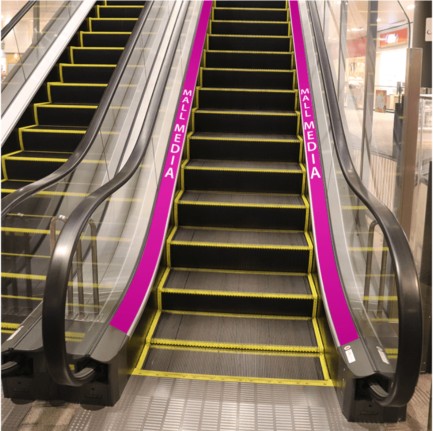 モール内広告 エスカレーターレーン