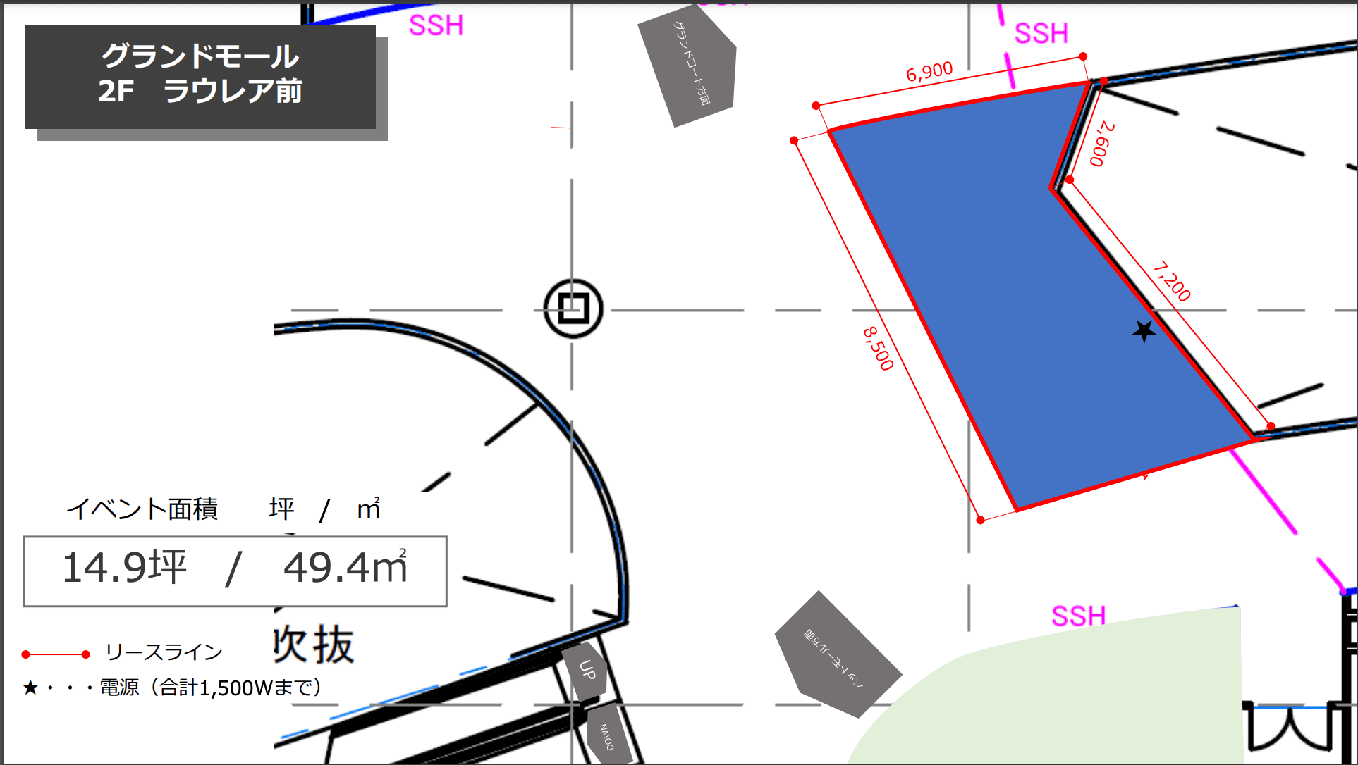 ラウレア前の図面・フロアマップ