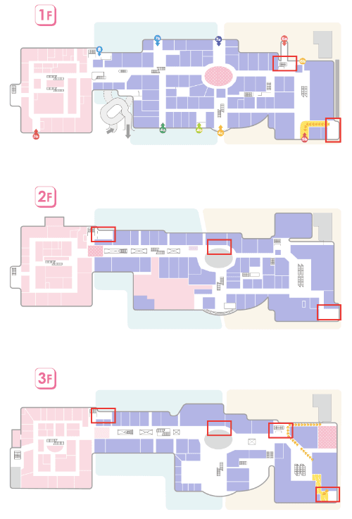 モール内広告 エレベーター扉の図面・フロアマップ