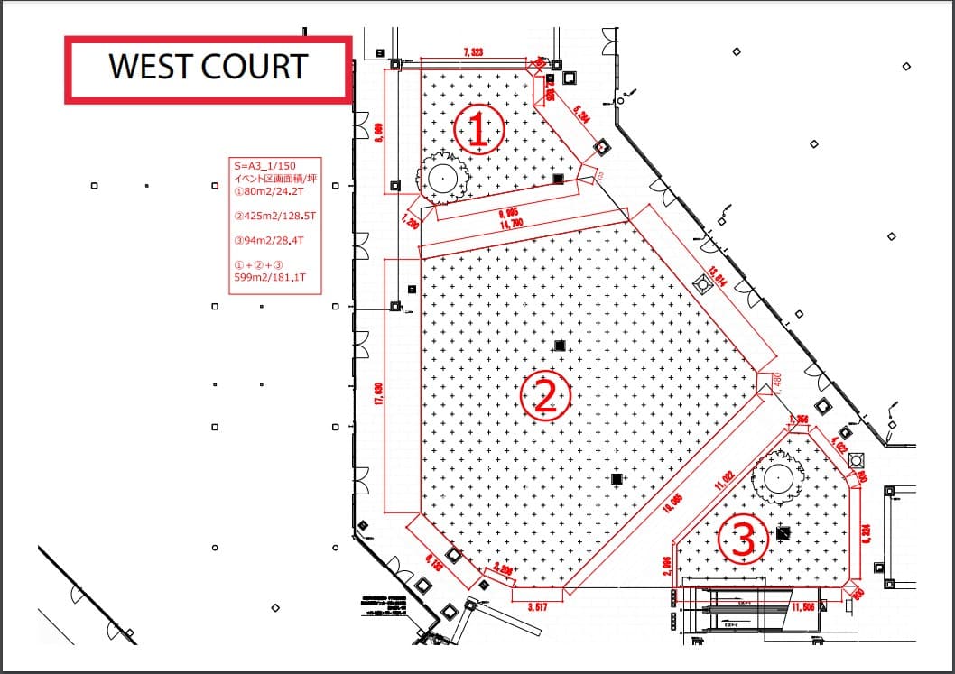 WEST COURTの図面・フロアマップ1