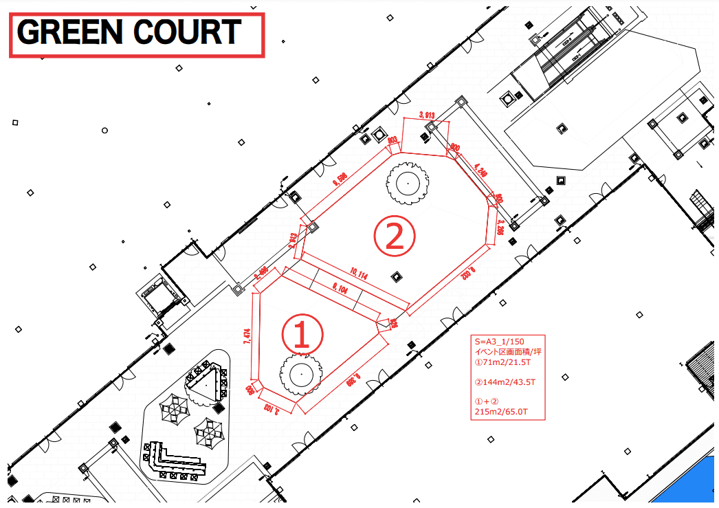 GREEN COURT(人工芝)の図面・フロアマップ1