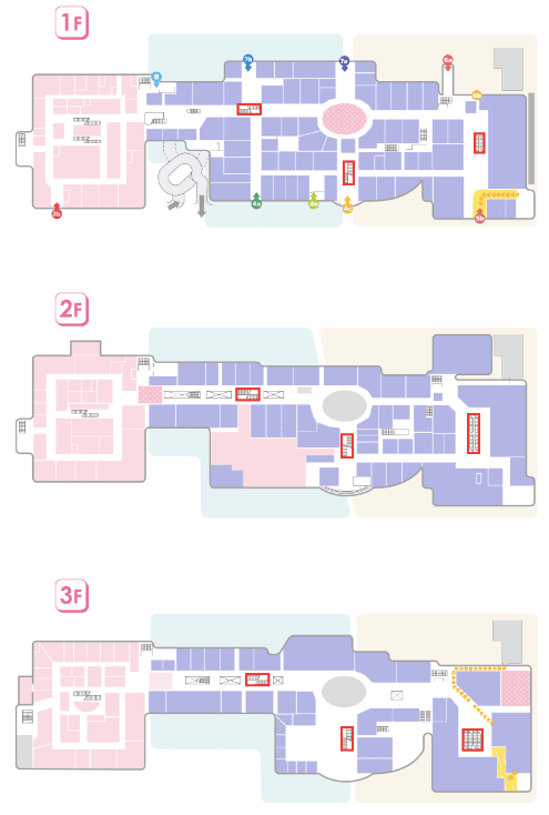 モール内広告 エスカレーターレーンの図面・フロアマップ