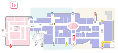 モール内広告 エスカレーター上部の図面・フロアマップ