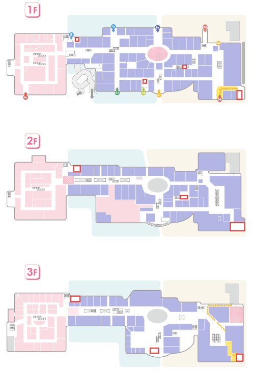 モール内広告 化粧室(A4サイズ)の図面・フロアマップ