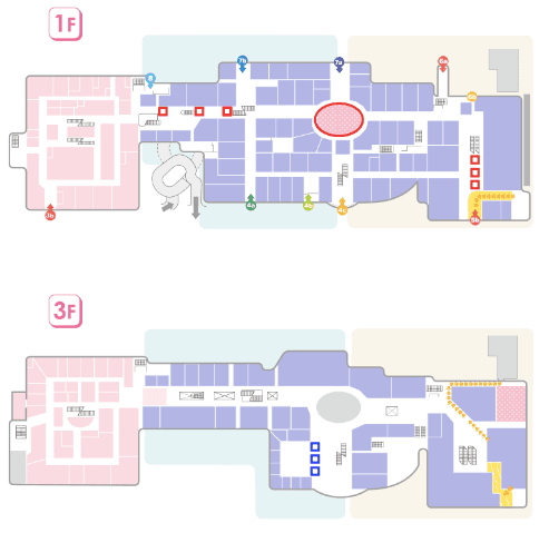 モール内広告 デジタルサイネージの図面・フロアマップ