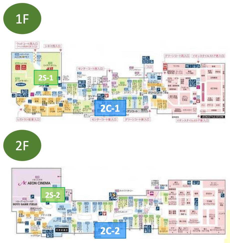 モール内広告 エレベーターの図面・フロアマップ