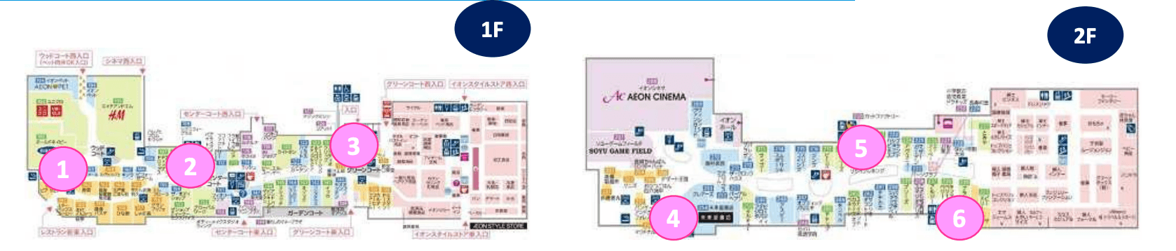 モール内広告 化粧室の図面・フロアマップ