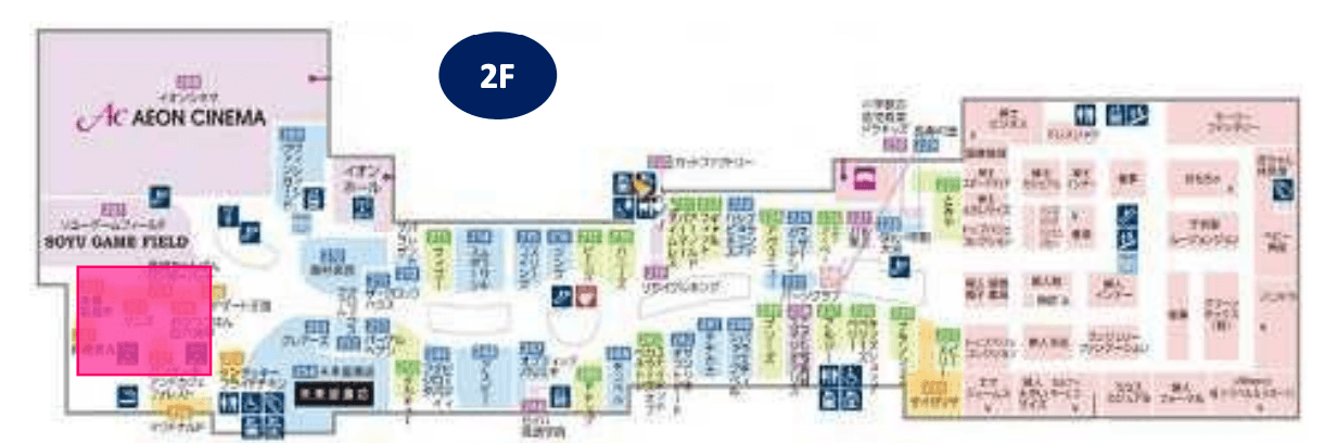 モール内広告 フードコートの図面・フロアマップ